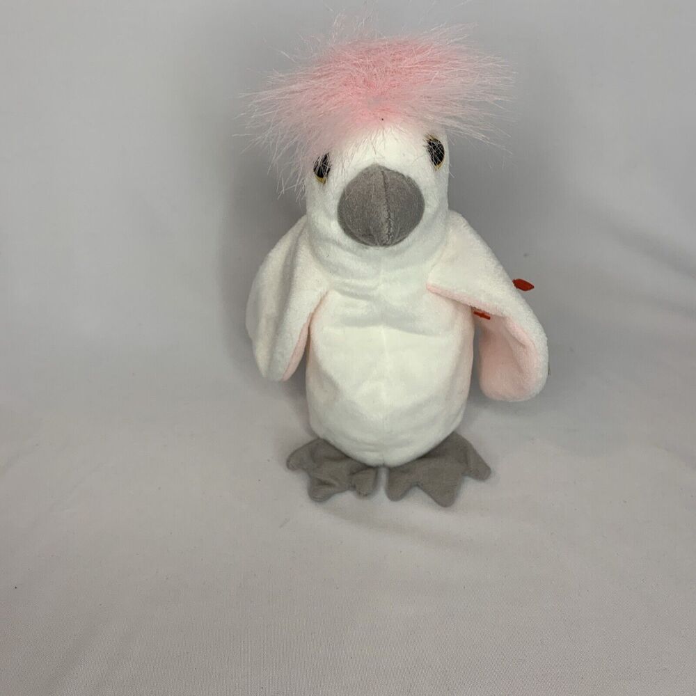 TY Beanie Baby Kuku the Cockatoo with TAG ERRORS‎ RARE RETIRED Bird 1997 1998 MC